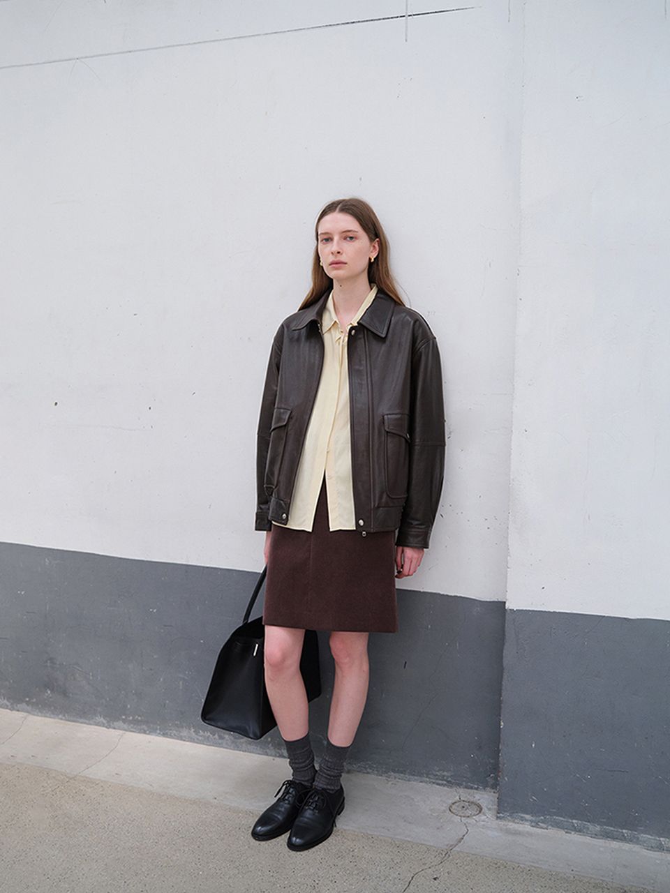 MUSINSA公式 | DUNST FOR WOMEN UNISEX VINTAGE A-2 LEATHER BLOUSON