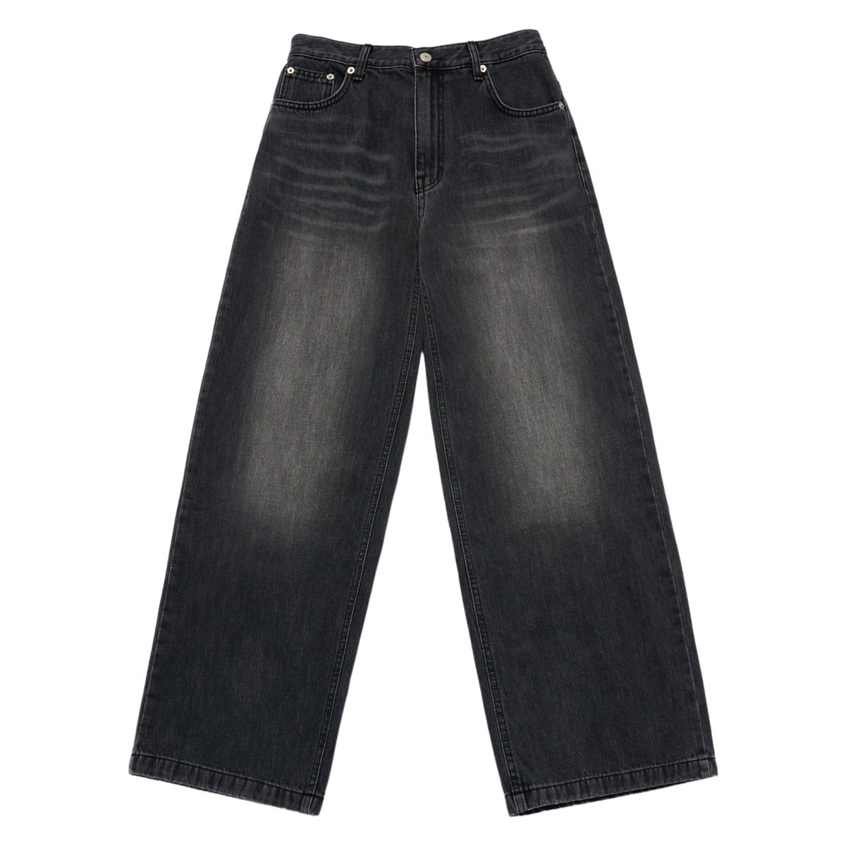 아크메드라비(ACME DE LA VIE) CAT BRUSH WASHING SEMI WIDE WOMAN DENIM PANTS