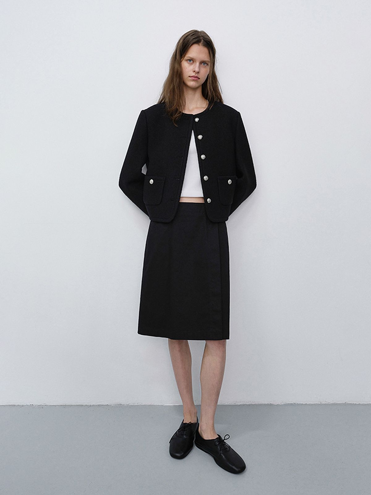 던스트(DUNST) CLASSIC TWEED JACKET_UDJA6C203_BLACK