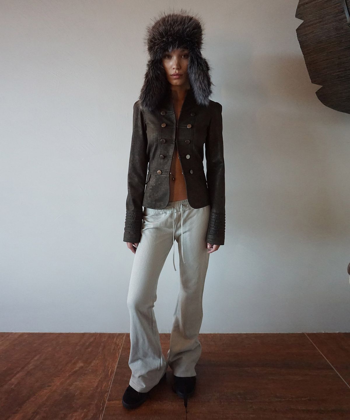 스컬프터(SCULPTOR) Glitter Boots Cut Sweatpants Sage