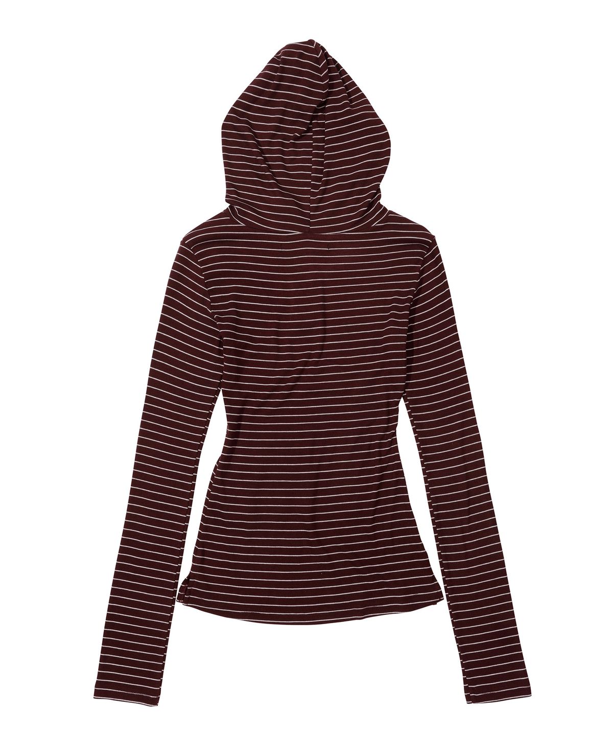 스컬프터(SCULPTOR) Stripe Hoodie Tee Burgundy