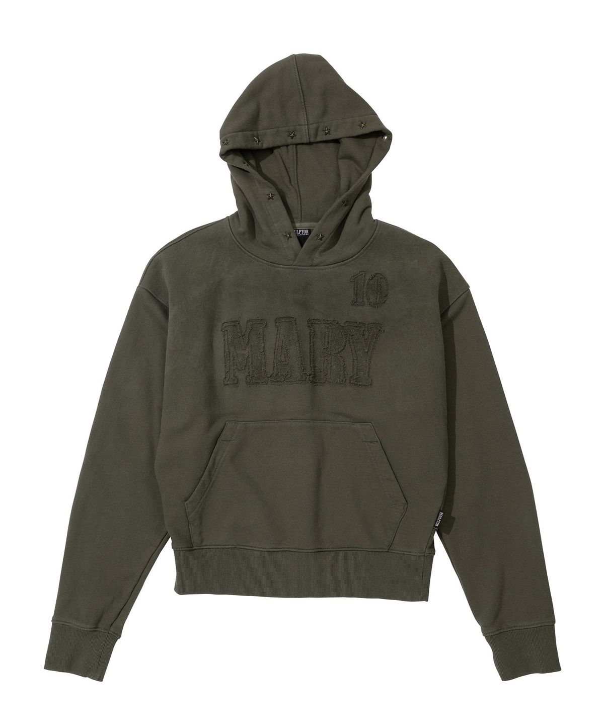 스컬프터(SCULPTOR) Mary Acid Peel Hoodie Washed Khaki
