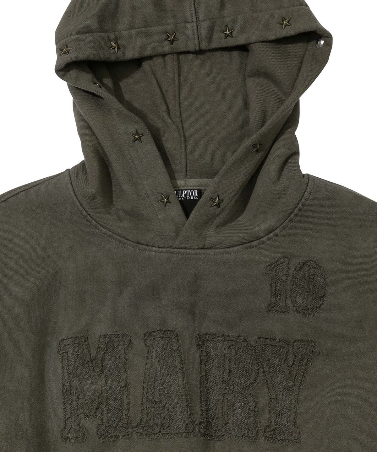 스컬프터(SCULPTOR) Mary Acid Peel Hoodie Washed Khaki