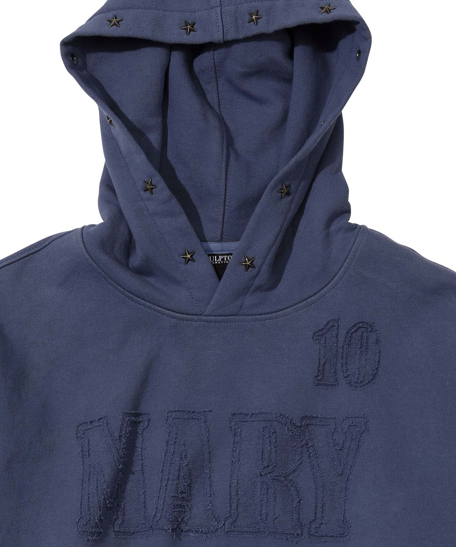 MUSINSA公式 | SCULPTOR Mary Acid Peel Hoodie Washed Blue