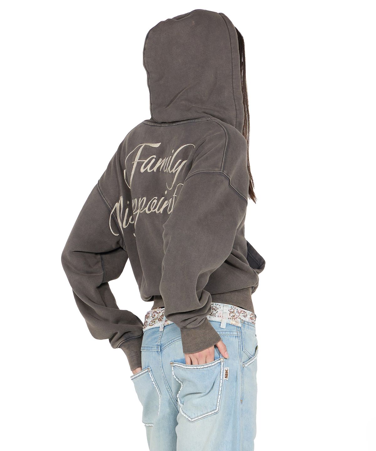 스컬프터(SCULPTOR) Bad Seed Washed Hoodie Zip-Up Charcoal - 사이즈 