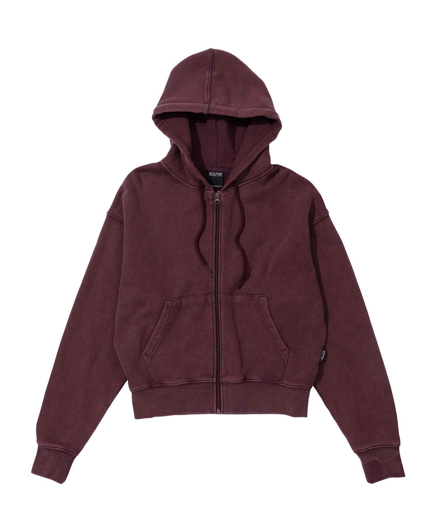 MUSINSA | SCULPTOR Bad Seed Washed Hoodie Zip-Up Deep Purple
