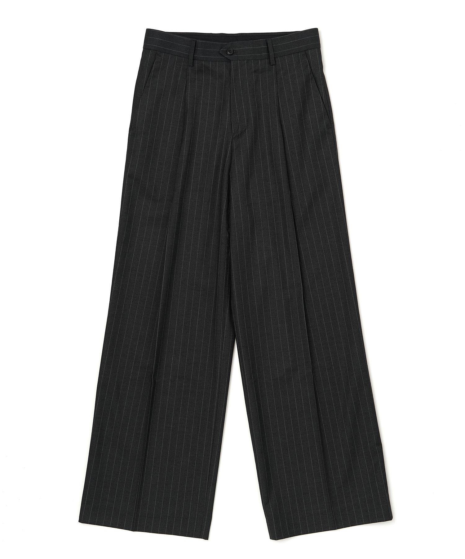 25ss☆メヤメ☆PIN STRIPE SIDE LINE WIDE PANTS City Chic Women's Plus Size Jazmin Pant, Silver Pinstripe