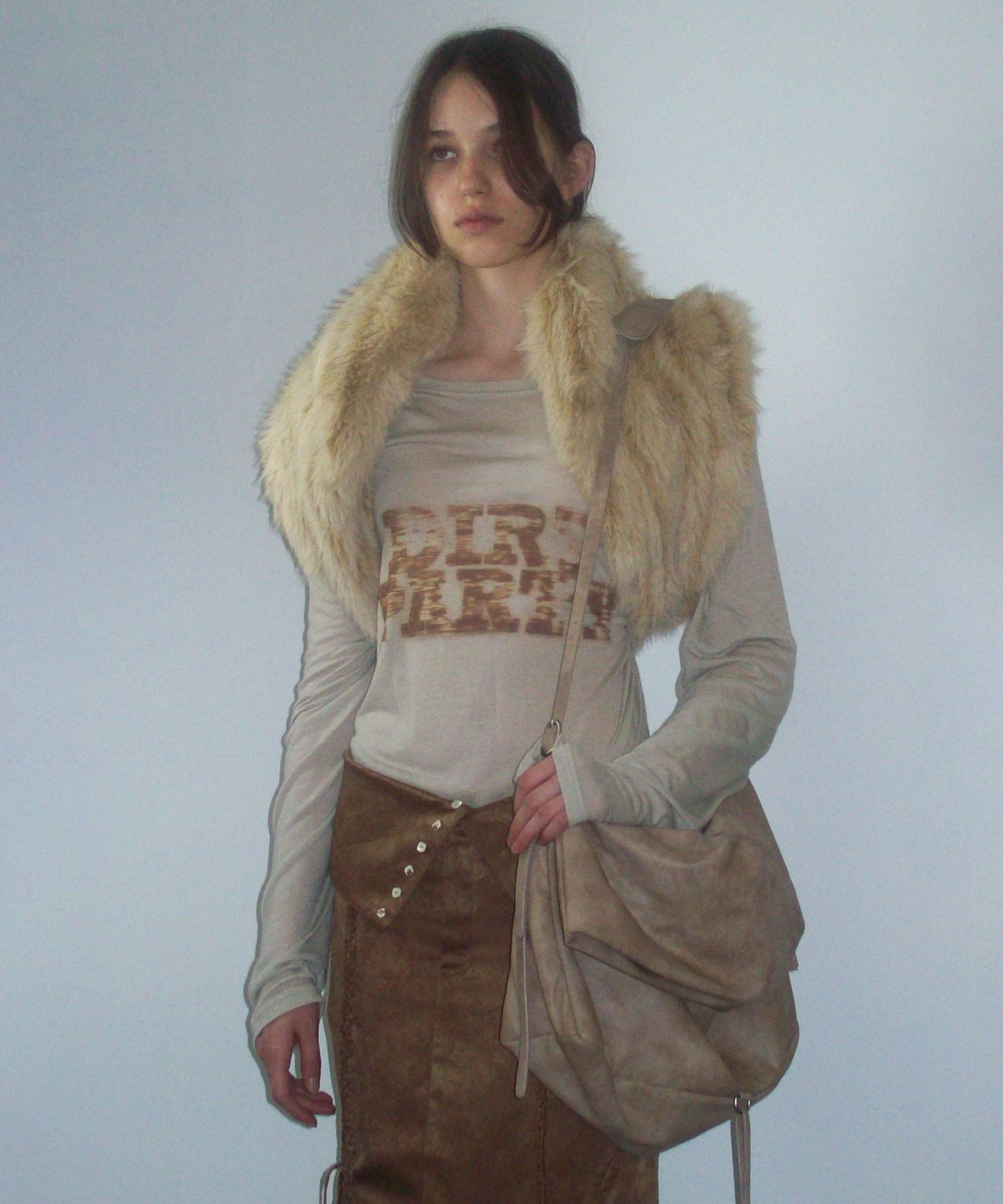 MUSINSA | SCULPTOR Folded Slouchy Bag Dirty Ivory