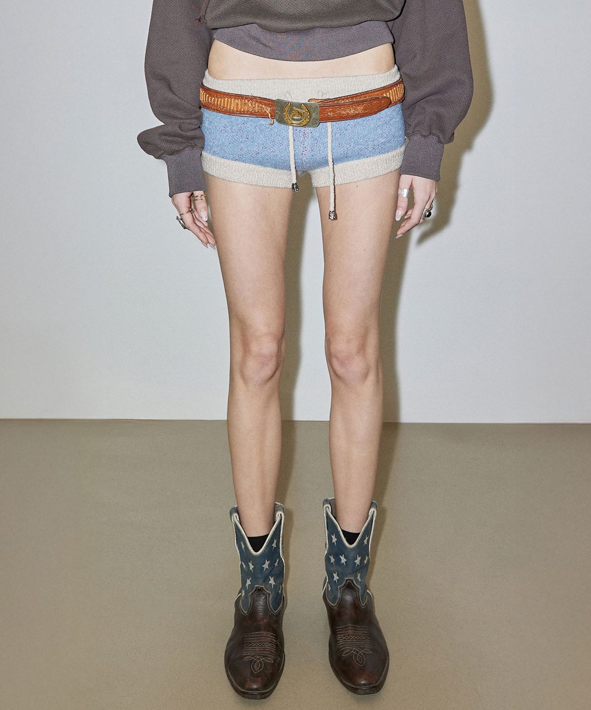 스컬프터(SCULPTOR) Boucle Micro Shorts Number