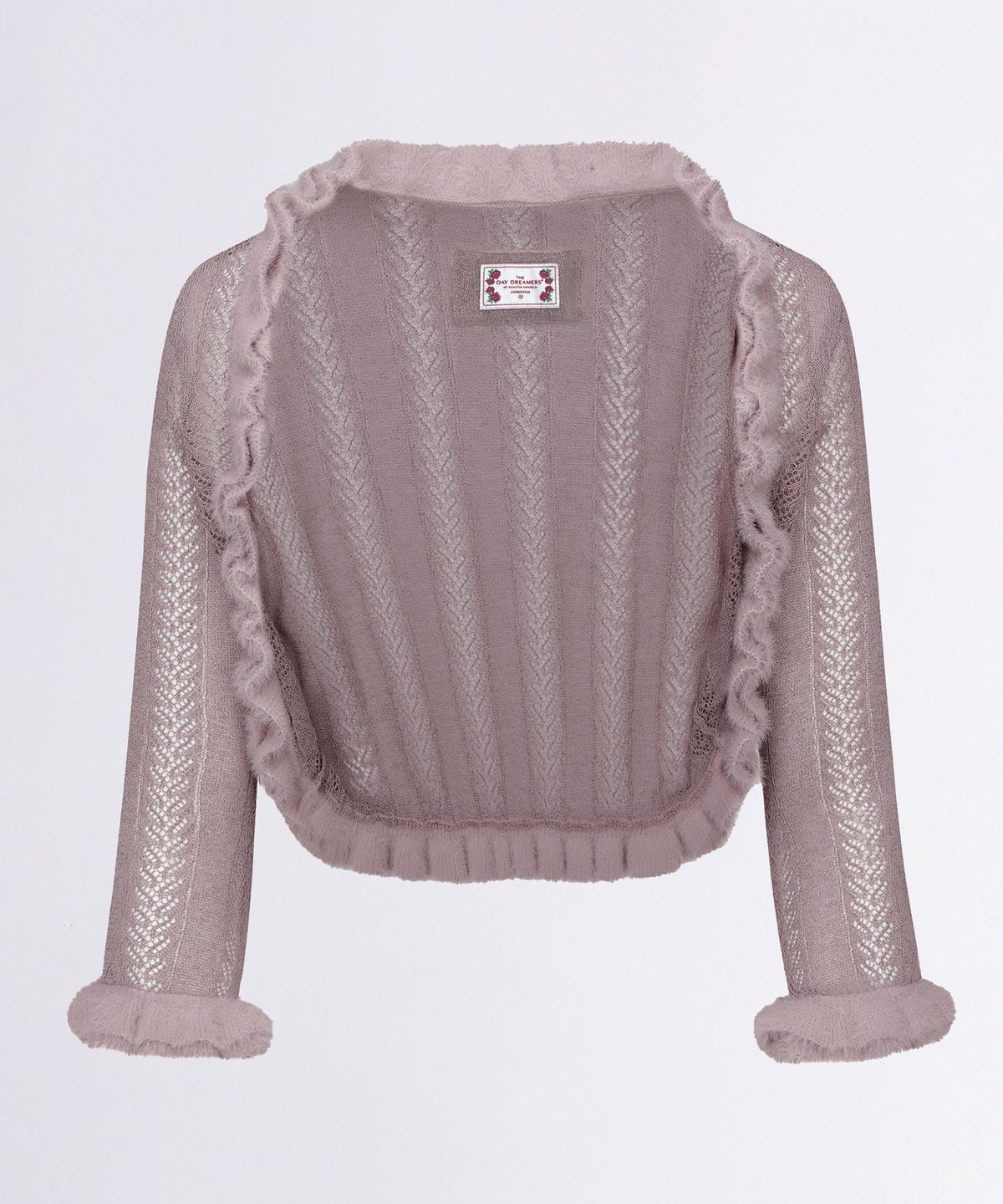 스컬프터(SCULPTOR) Fur Trimming Glitter Shrug Lavender