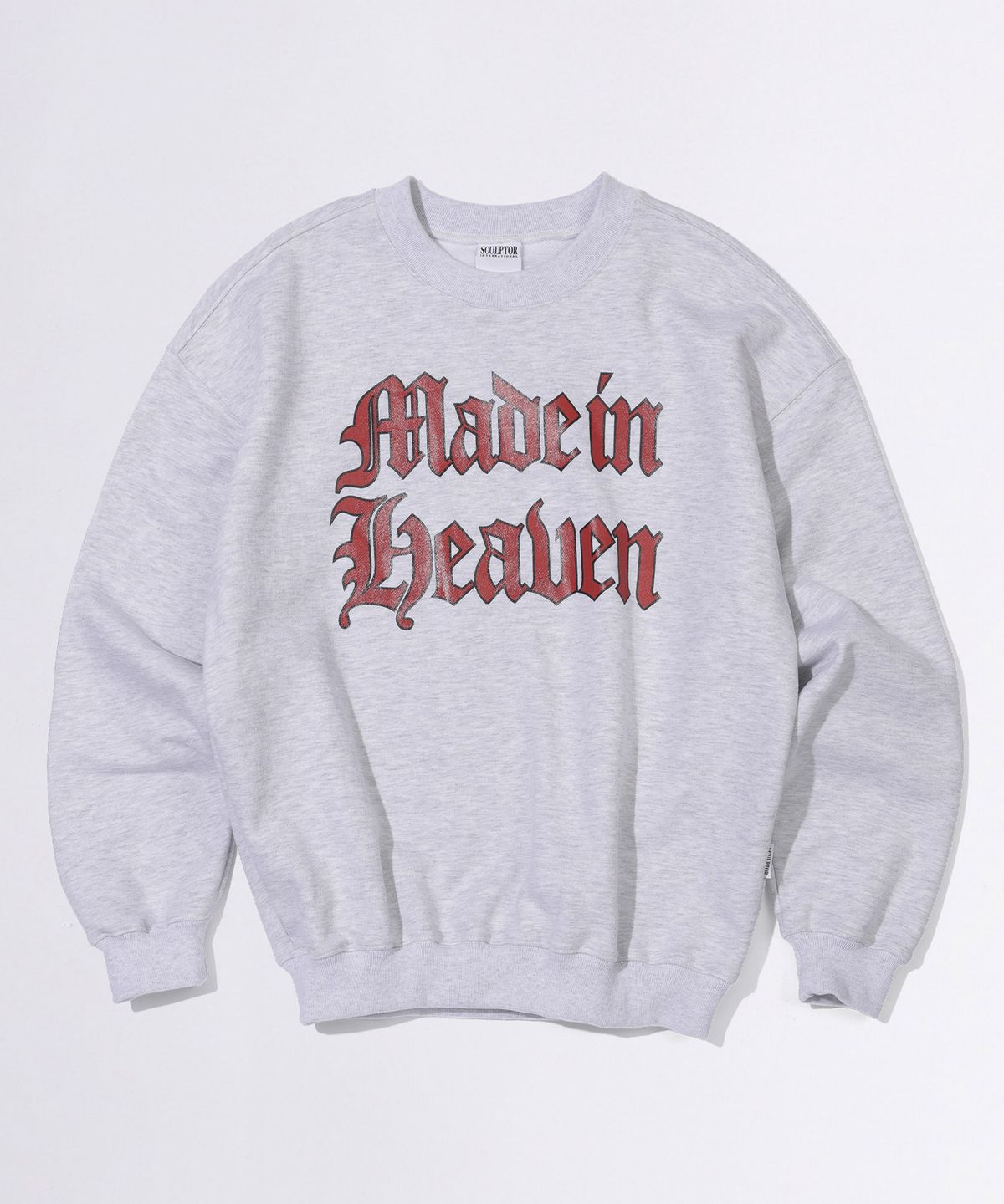 스컬프터(SCULPTOR) Sticky Paint Sweatshirt White Melange