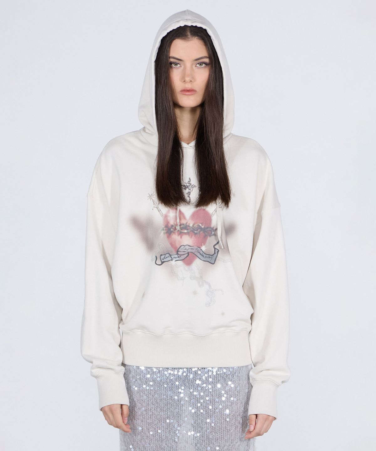 스컬프터(SCULPTOR) Hedonism Tencel Hoodie Dirty White