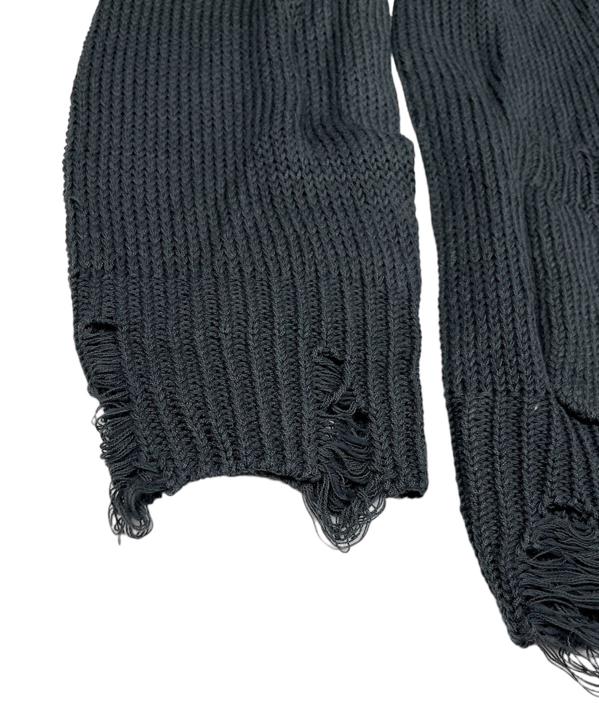 스케이터락(SK8ER ROCK) Classic Cross Destroyed Knit Cardigan ((Dark gray))