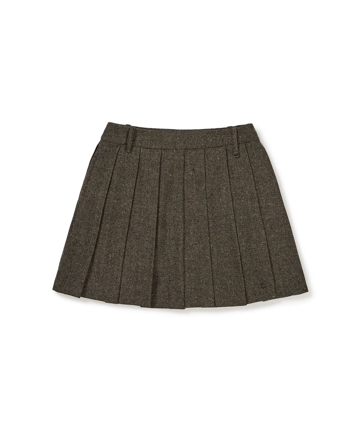 클로브(CLOVE) [24FW clove] Woolen Pleated Skirt (Brown)