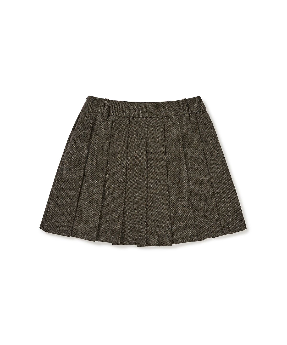 클로브(CLOVE) [24FW clove] Woolen Pleated Skirt (Brown)