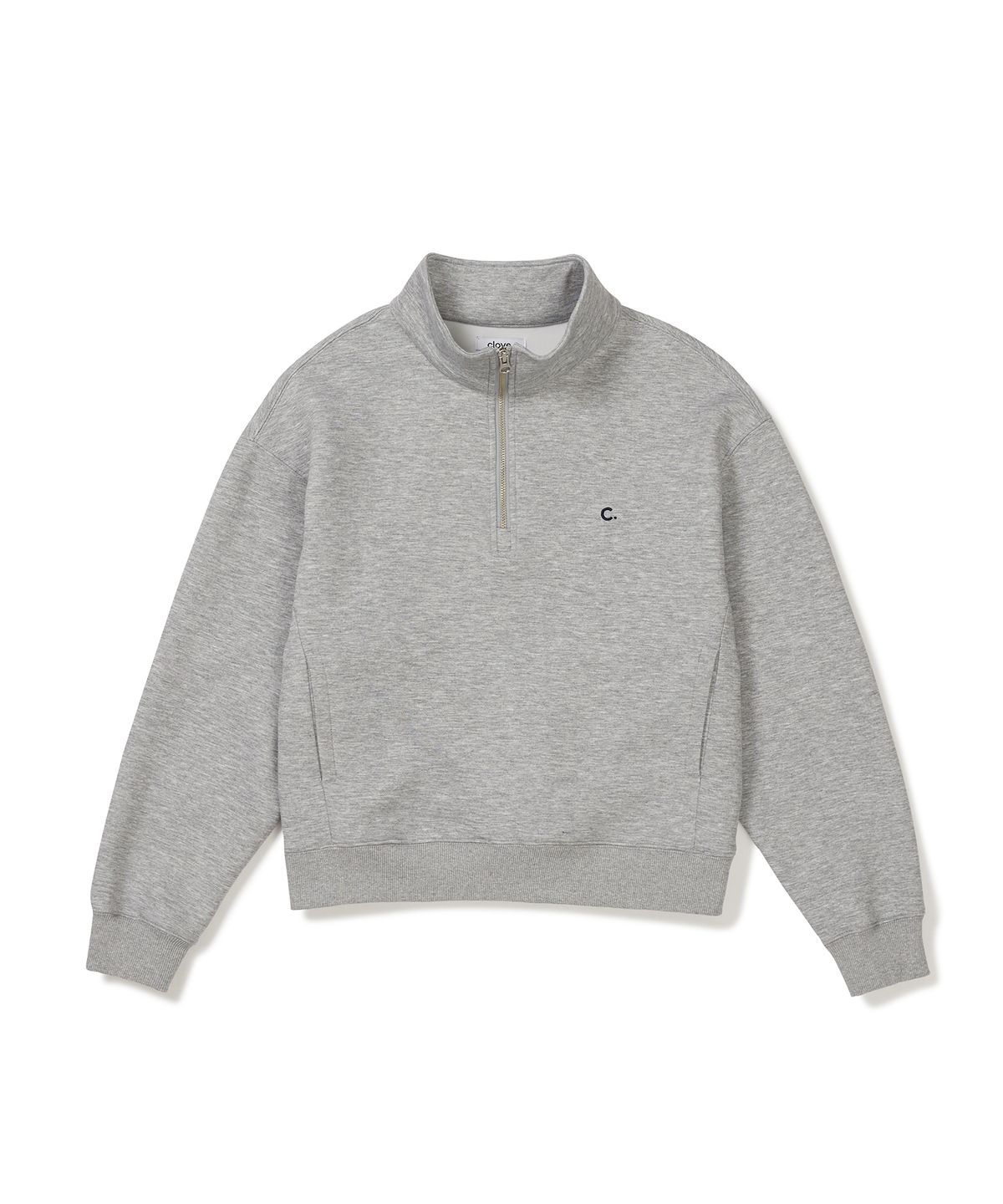 클로브(CLOVE) [24FW clove] Basic Half-Zip Sweatshirt (Melange Grey)