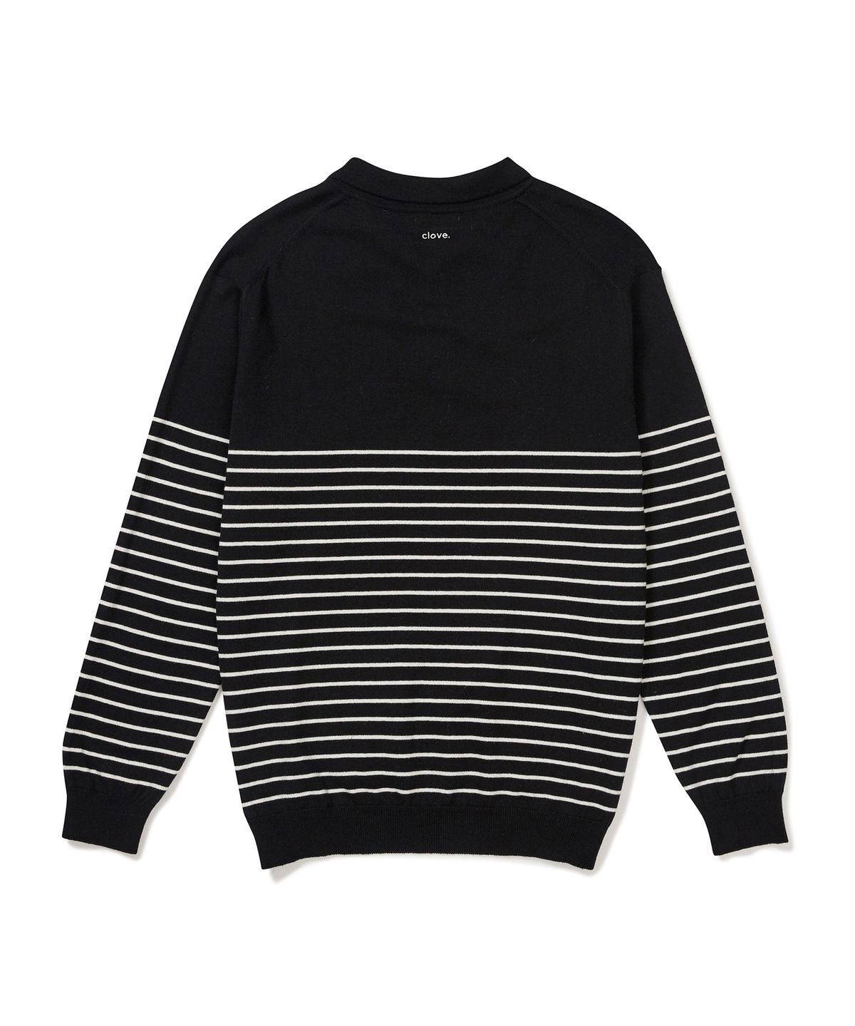 클로브(CLOVE) [24FW clove] Stripe Polo Knit (Black)