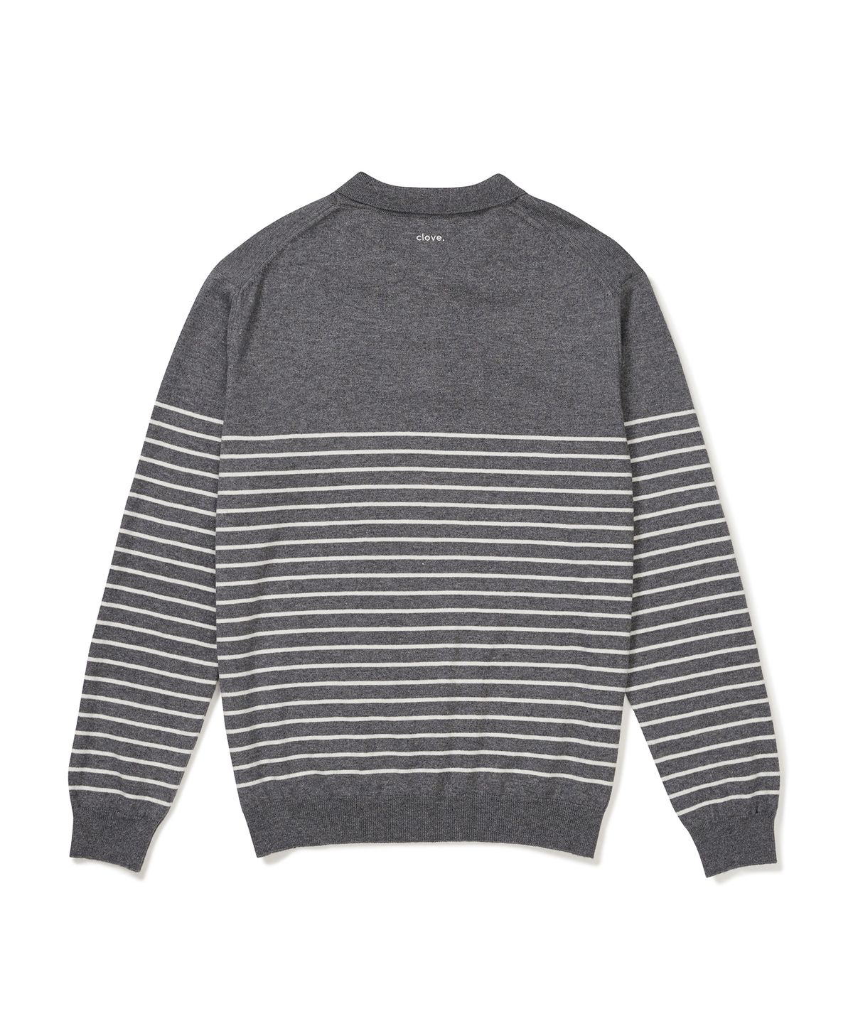 클로브(CLOVE) [24FW clove] Stripe Polo Knit (Grey)