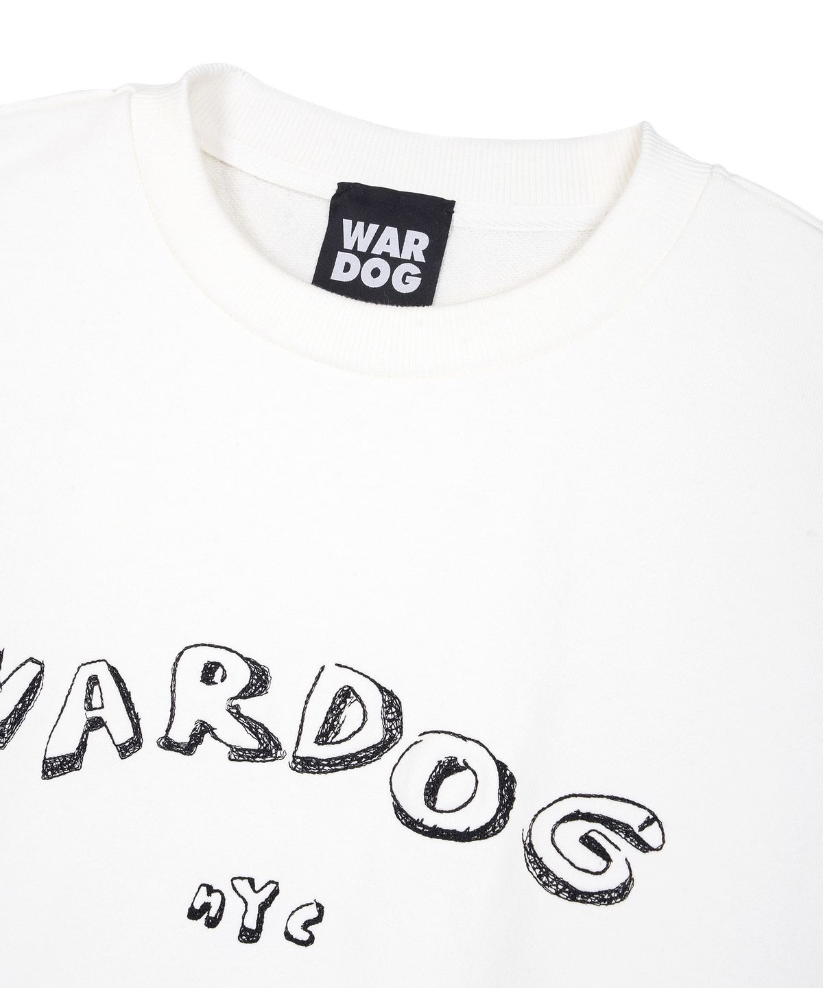 워독(WARDOG) NYC 로고 맨투맨 화이트