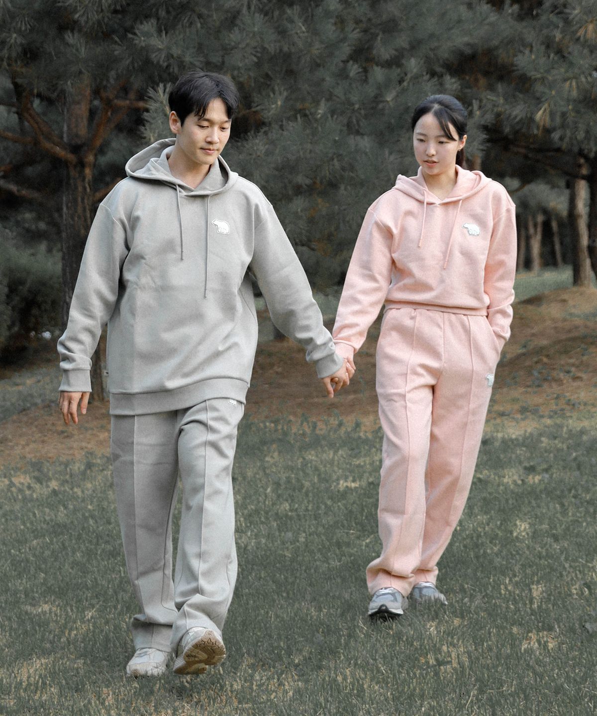 베어하우스(BEARHOUSE) 클라우드(Cloud) 세미크롭 후디_PK