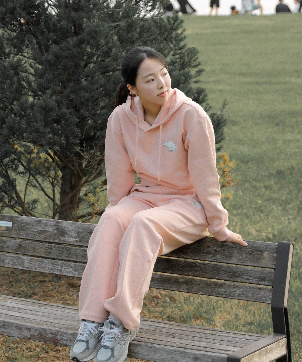 베어하우스(BEARHOUSE) 클라우드(Cloud) 세미크롭 후디_BG