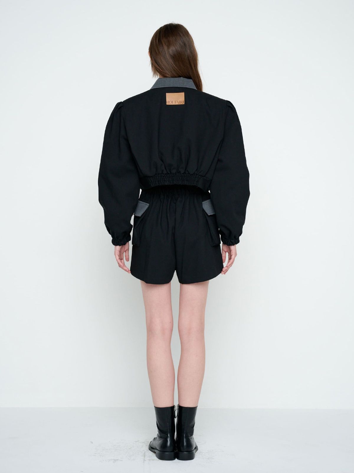 모이페어(MOIFAIRE) BULD POINTED WOOL JACKET / BLACK