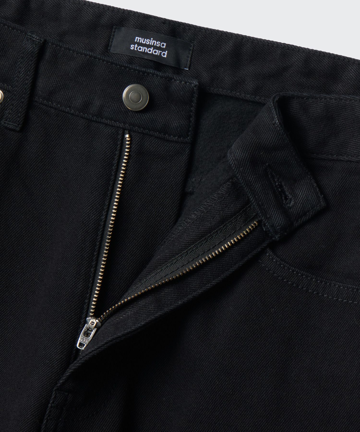 MUSINSA | MUSINSA STANDARD Big Wide Denim Pants [Black]