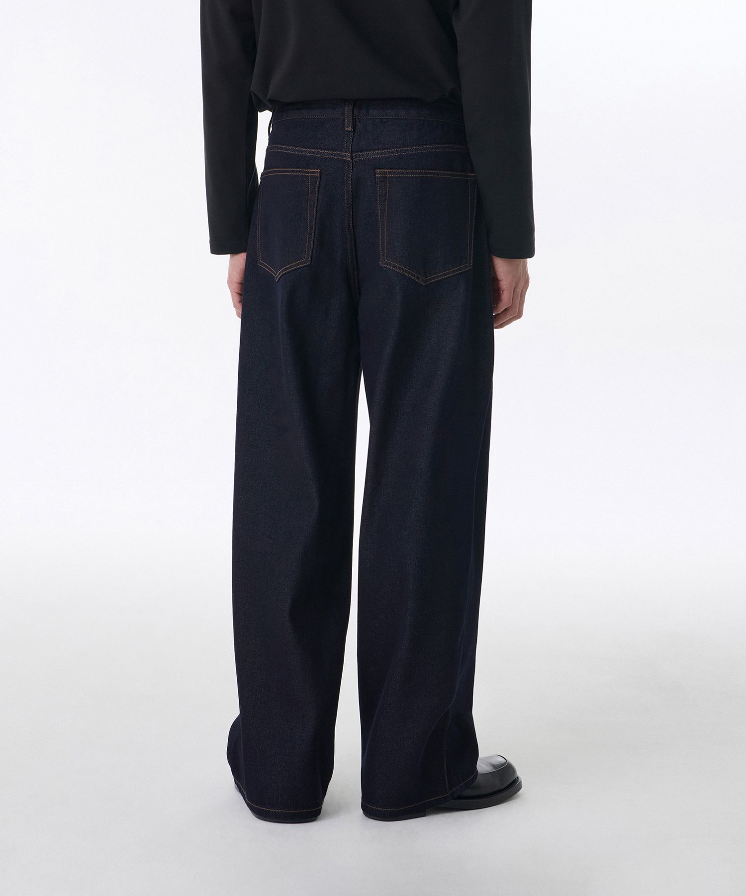★MUSINSA STANDARD★ Big Wide Denim Pants Dark Blue MMDNP520 MUSINSA | MUSINSA STANDARD Big Wide Denim Pants [Deep Indigo]
