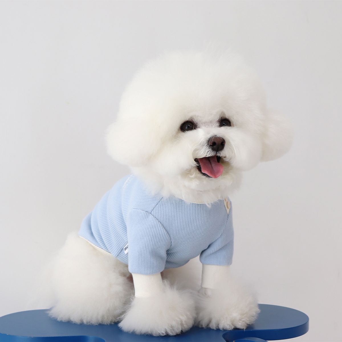 쉬오트(CHIOT) 쉬오트 샤베트 와플 티셔츠 (블루소다)