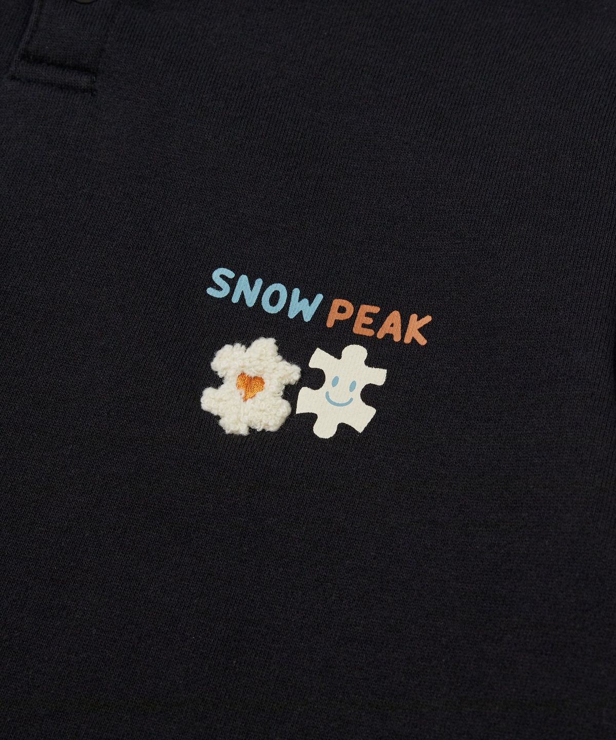 스노우피크 어패럴 키즈(SNOWPEAK APPAREL KIDS) 키즈 그래픽 후드 티셔츠 (S24FKFHD80) Black