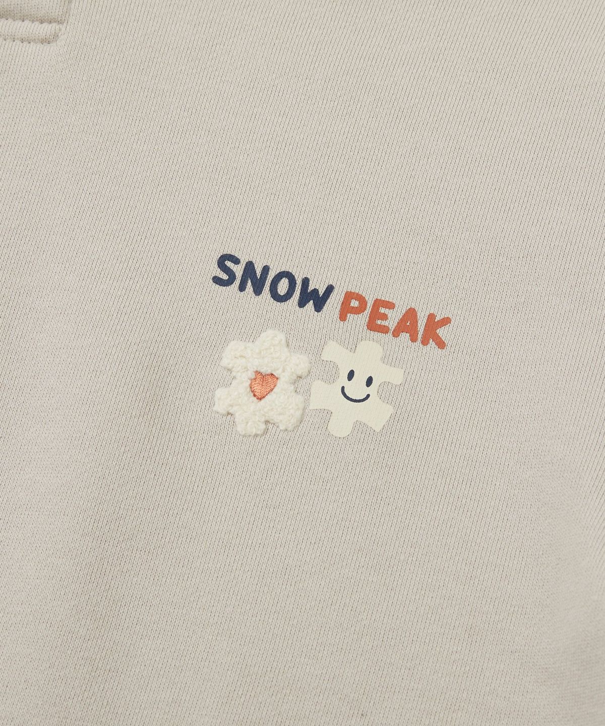 스노우피크 어패럴 키즈(SNOWPEAK APPAREL KIDS) 키즈 그래픽 후드 티셔츠 (S24FKFHD80) Light Beige