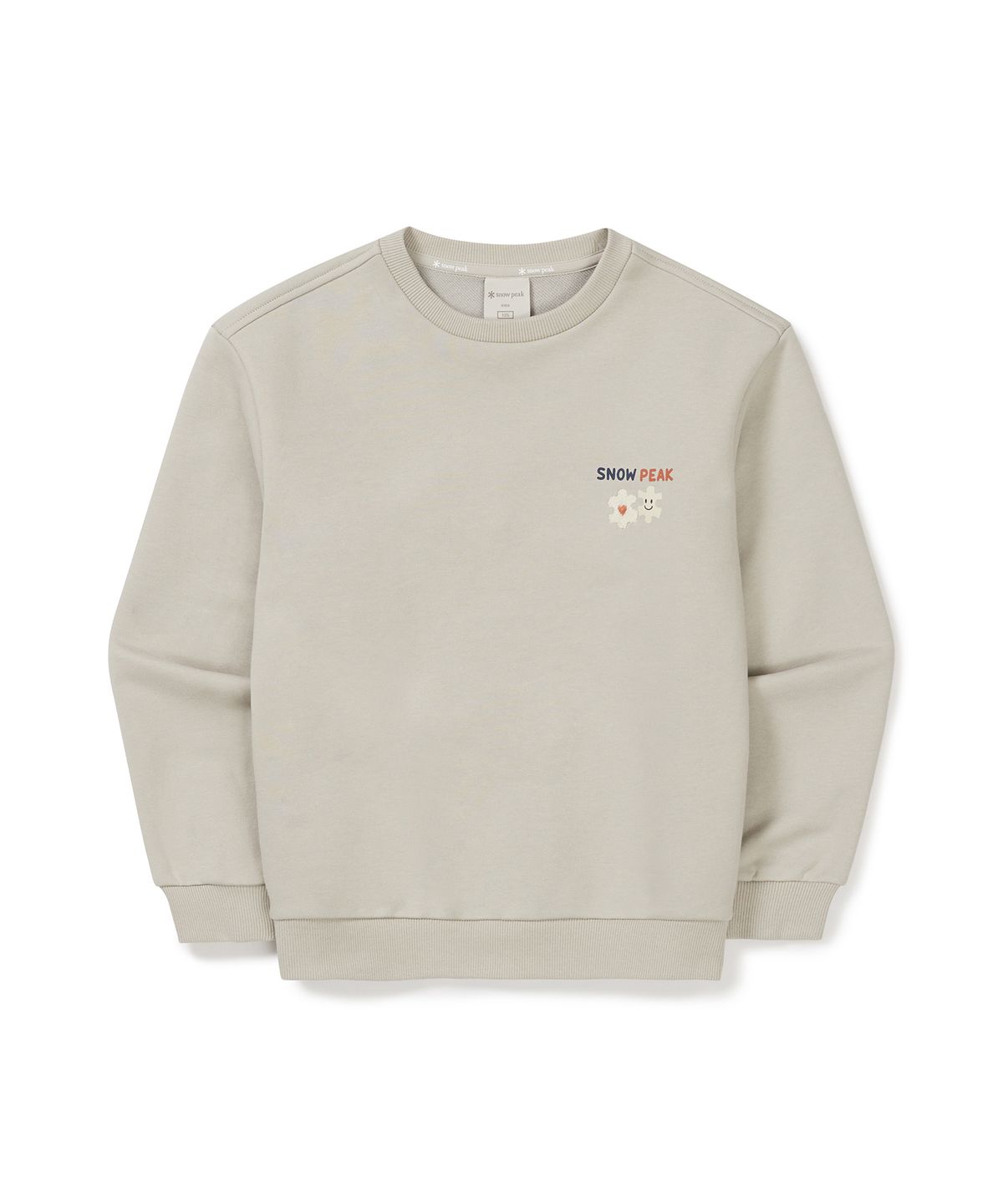 스노우피크 어패럴 키즈(SNOWPEAK APPAREL KIDS) 키즈 그래픽 맨투맨 (S24FKFHT80) Light Beige