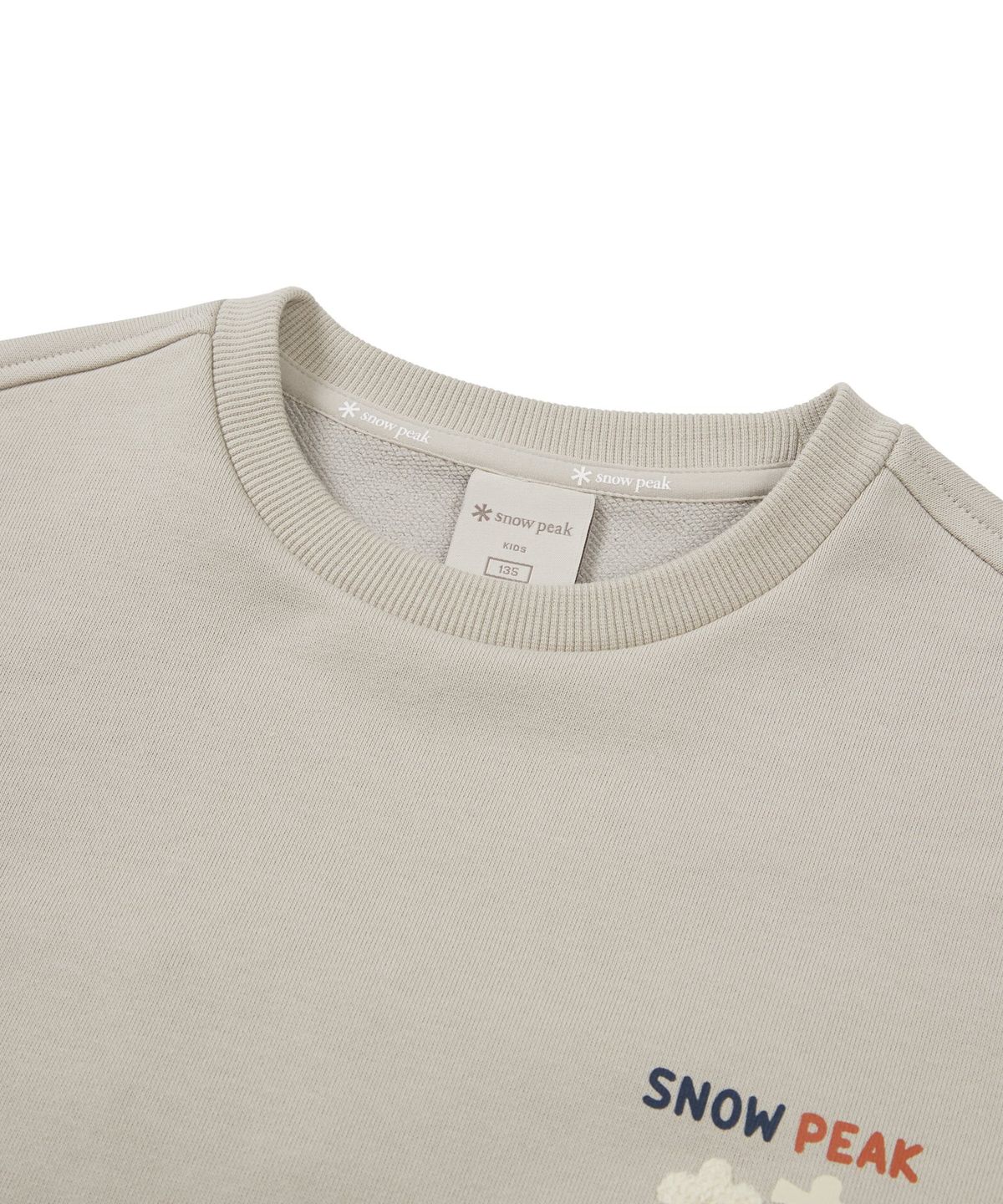 스노우피크 어패럴 키즈(SNOWPEAK APPAREL KIDS) 키즈 그래픽 맨투맨 (S24FKFHT80) Light Beige