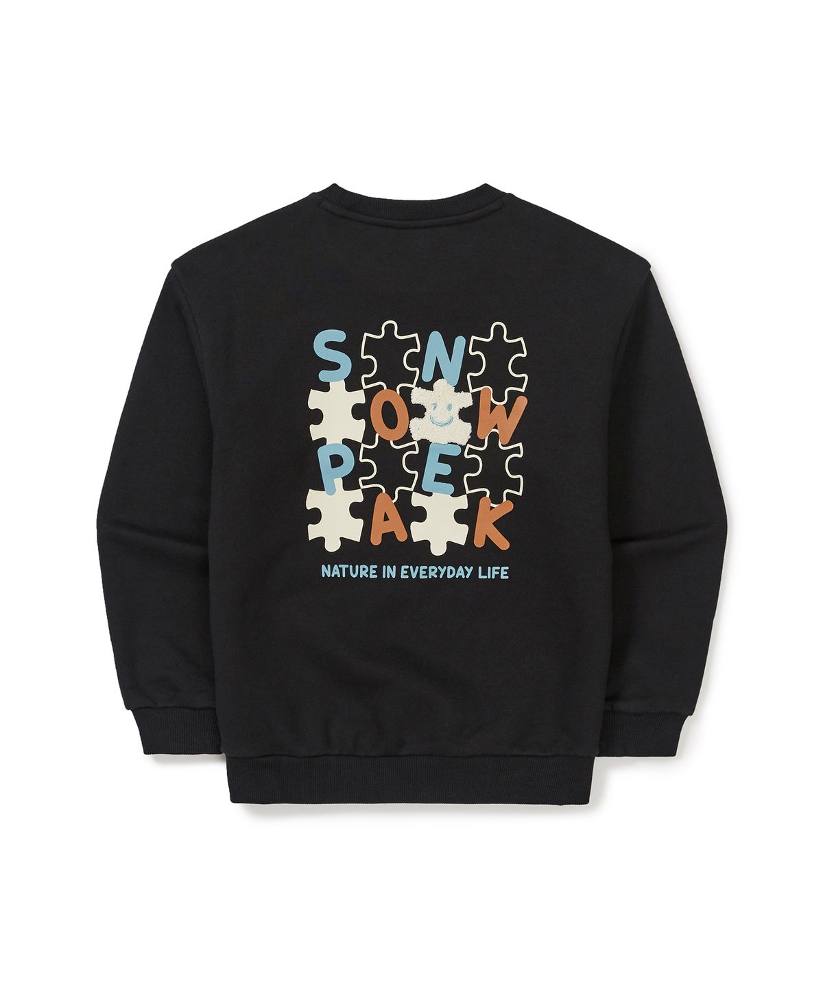 스노우피크 어패럴 키즈(SNOWPEAK APPAREL KIDS) 키즈 그래픽 맨투맨 (S24FKFHT80) Black