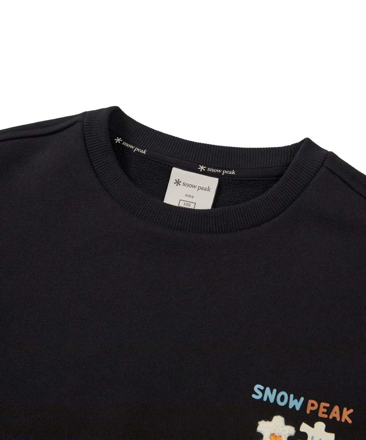 스노우피크 어패럴 키즈(SNOWPEAK APPAREL KIDS) 키즈 그래픽 맨투맨 (S24FKFHT80) Black