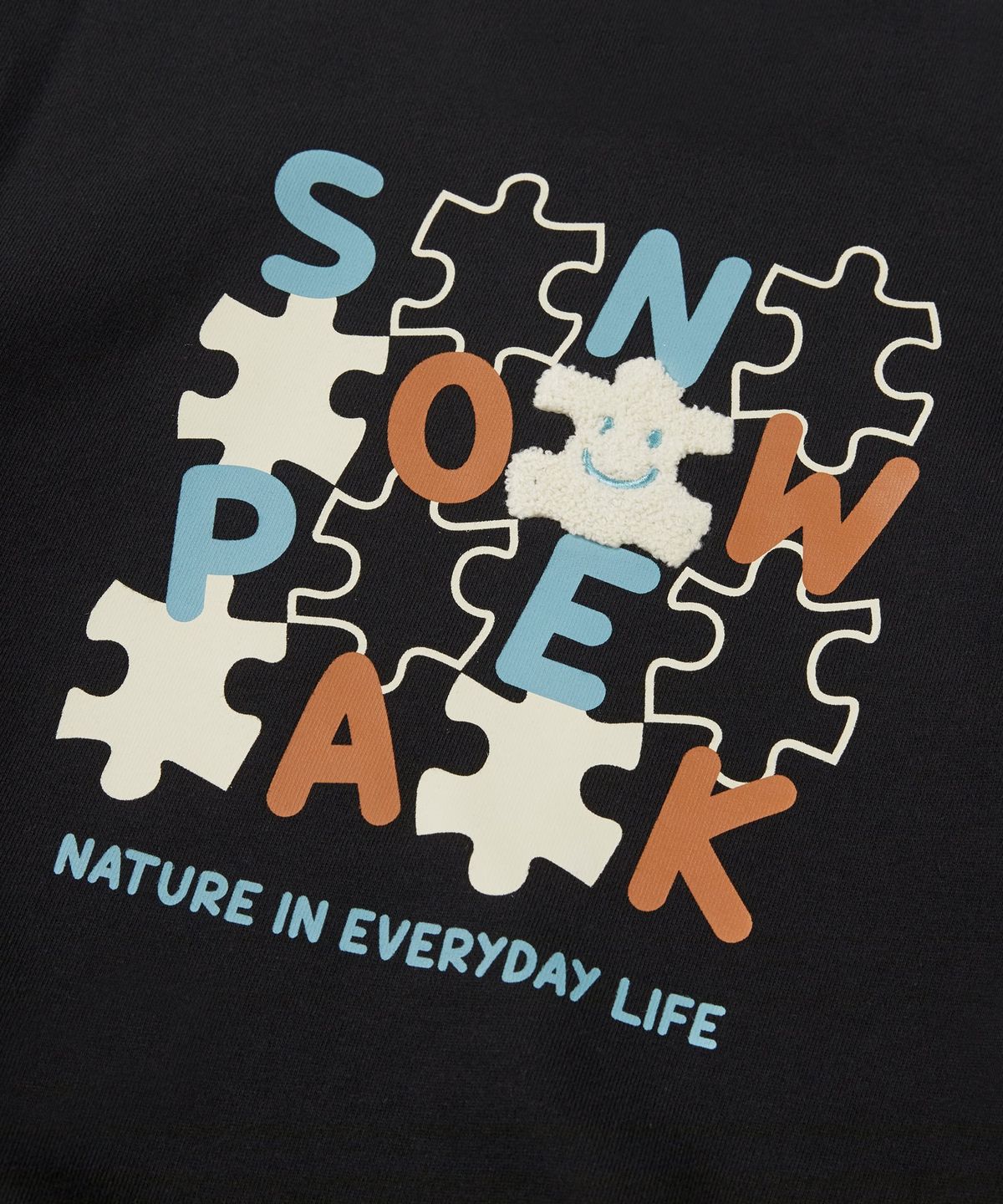 스노우피크 어패럴 키즈(SNOWPEAK APPAREL KIDS) 키즈 그래픽 맨투맨 (S24FKFHT80) Black