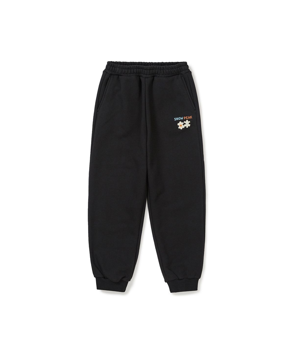 스노우피크 어패럴 키즈(SNOWPEAK APPAREL KIDS) 키즈 그래픽 조거 팬츠 (S24FKFFP80) Black