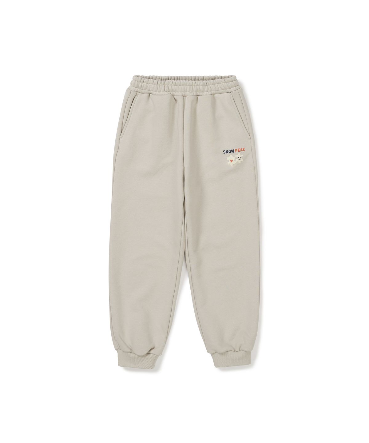 스노우피크 어패럴 키즈(SNOWPEAK APPAREL KIDS) 키즈 그래픽 조거 팬츠 (S24FKFFP80) Light Beige