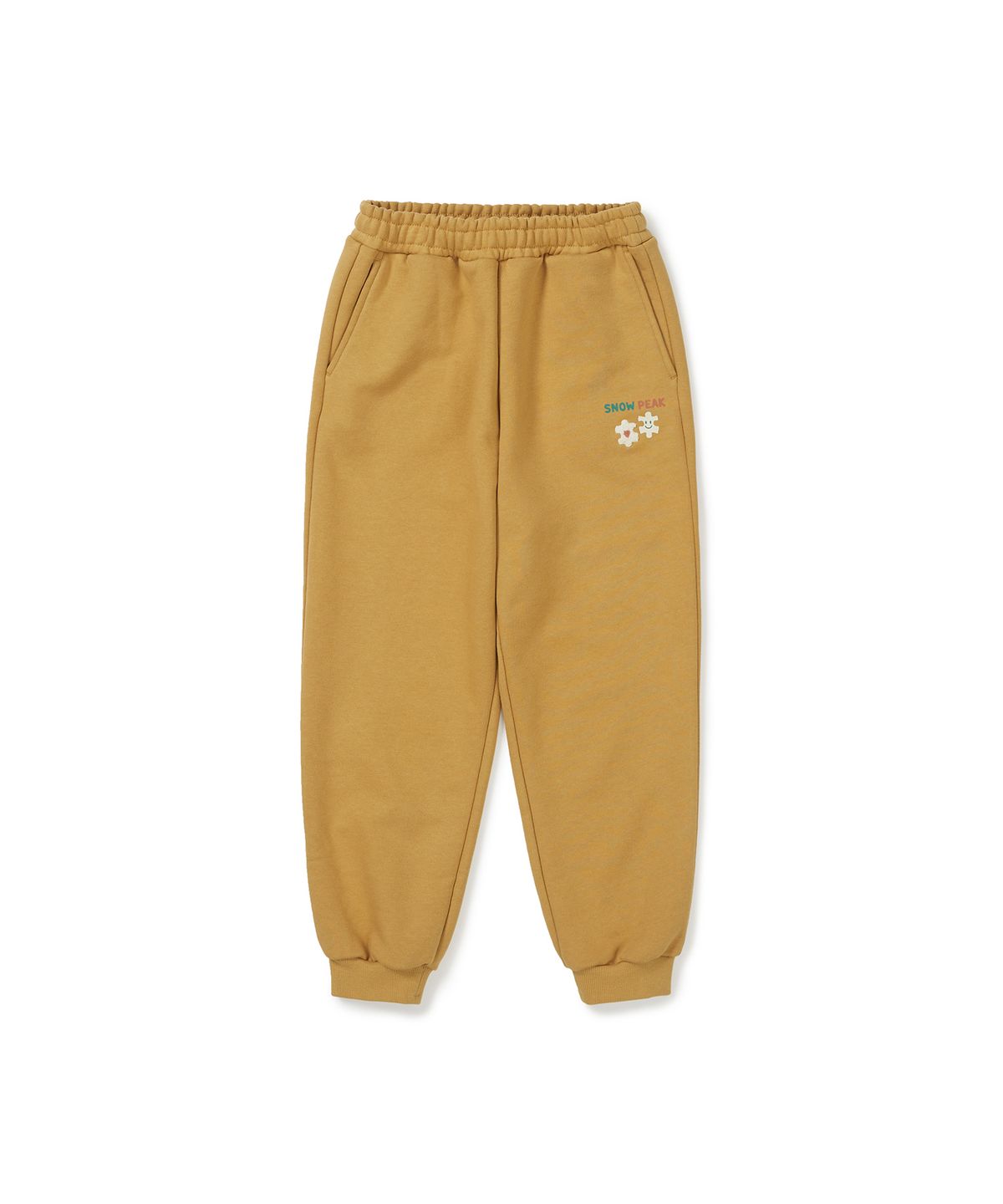 스노우피크 어패럴 키즈(SNOWPEAK APPAREL KIDS) 키즈 그래픽 조거 팬츠 (S24FKFFP80) Mustard