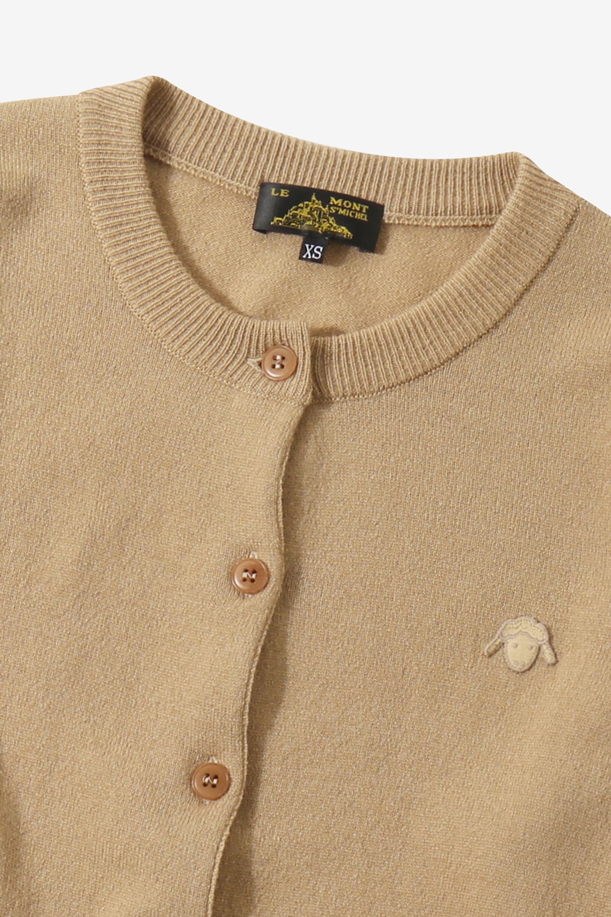 르몽생미셸(LE MONT ST MICHEL) Lambs wool mutton cardigan_Beige