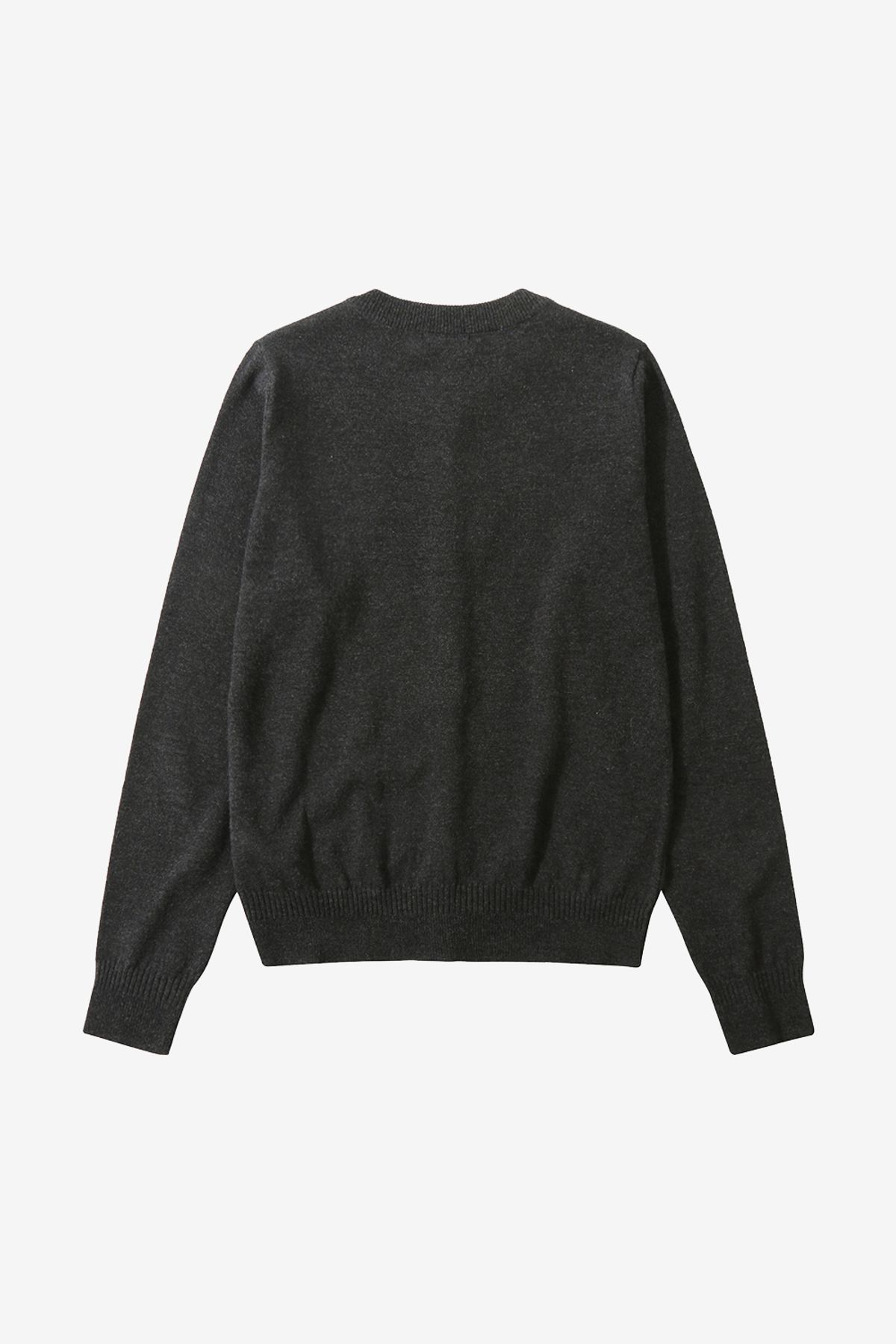 르몽생미셸(LE MONT ST MICHEL) Lambs wool mutton cardigan_Dark Grey