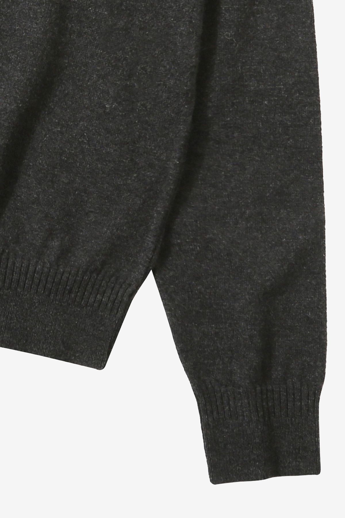 르몽생미셸(LE MONT ST MICHEL) Lambs wool mutton cardigan_Dark Grey