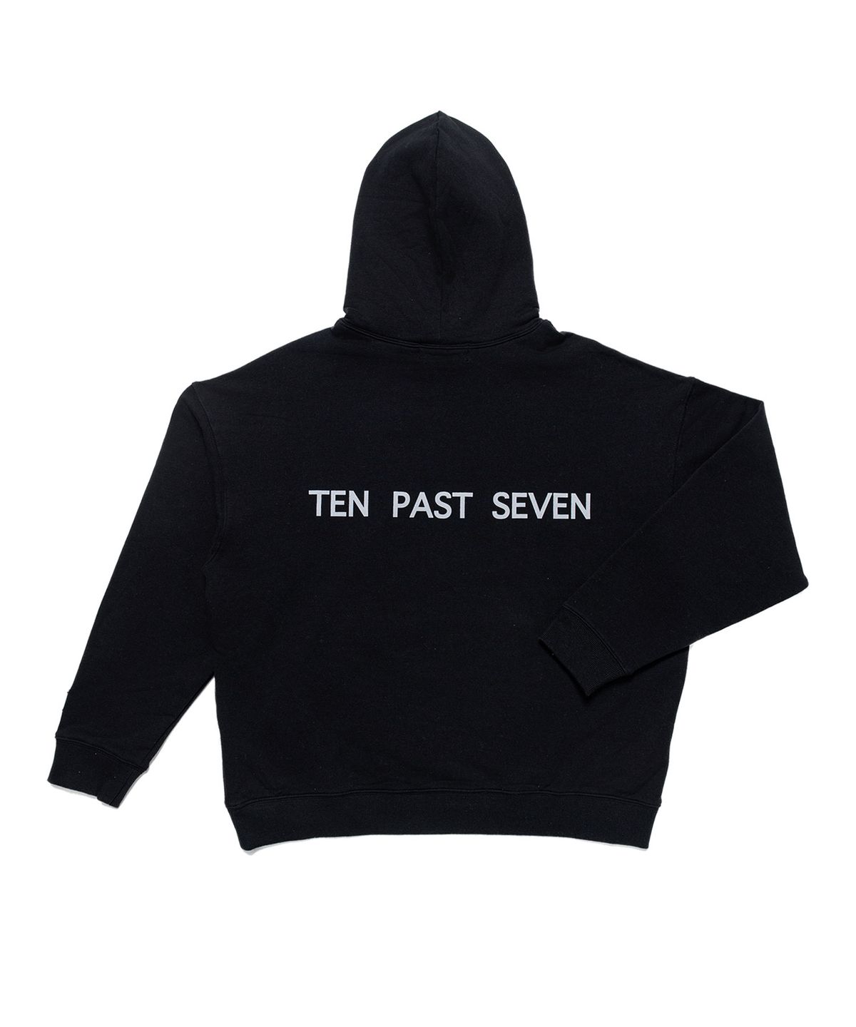 텐 패스트 세븐(TEN PAST SEVEN) 로고 후드티 -블랙