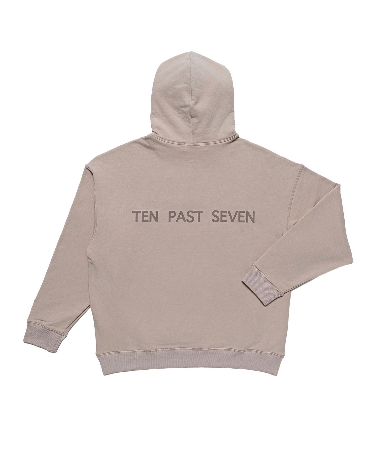 텐 패스트 세븐(TEN PAST SEVEN) 로고 후드티 - 베이지