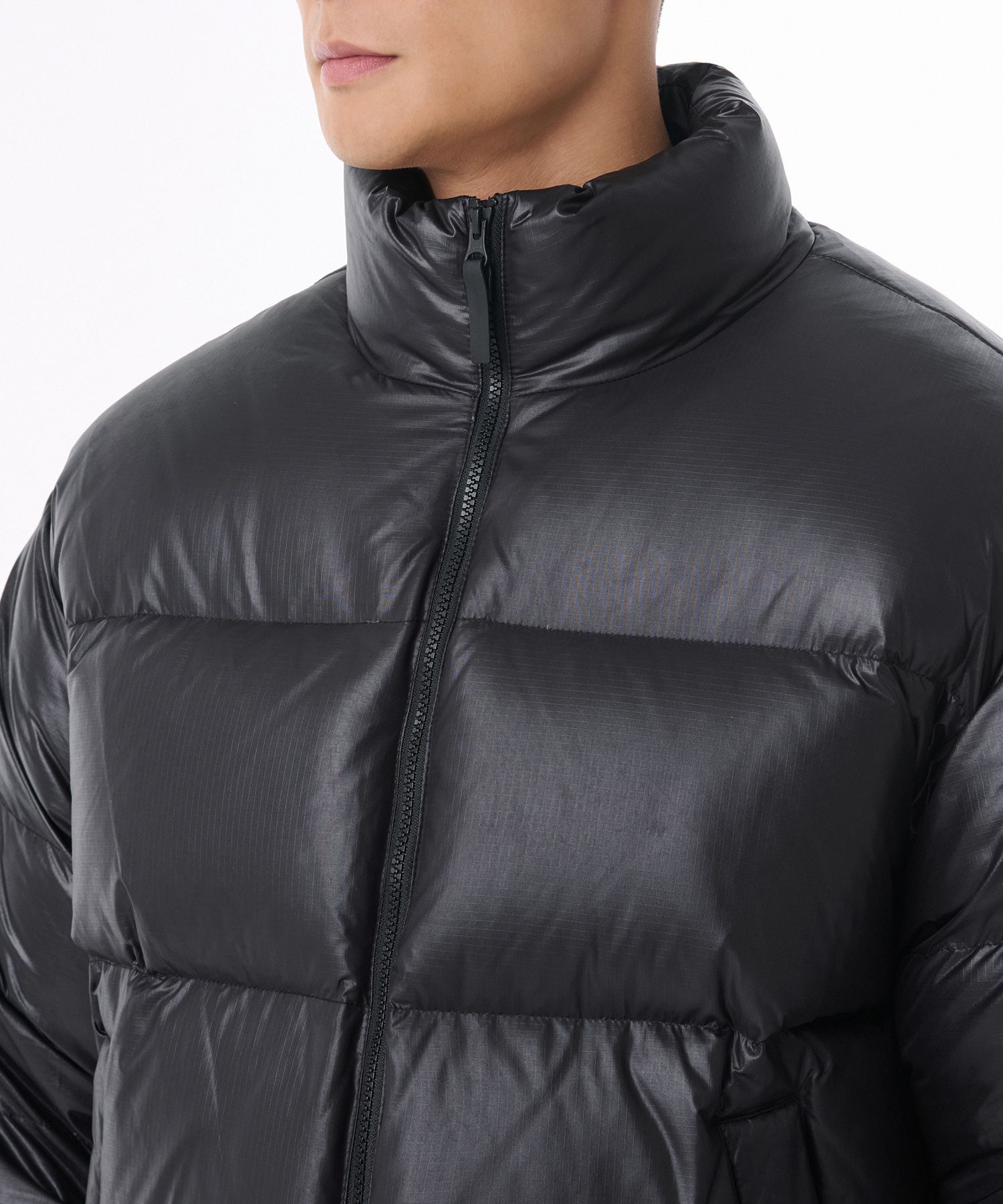 MUSINSA | MUSINSA STANDARD Glossy Ripstop Down Puffer Short