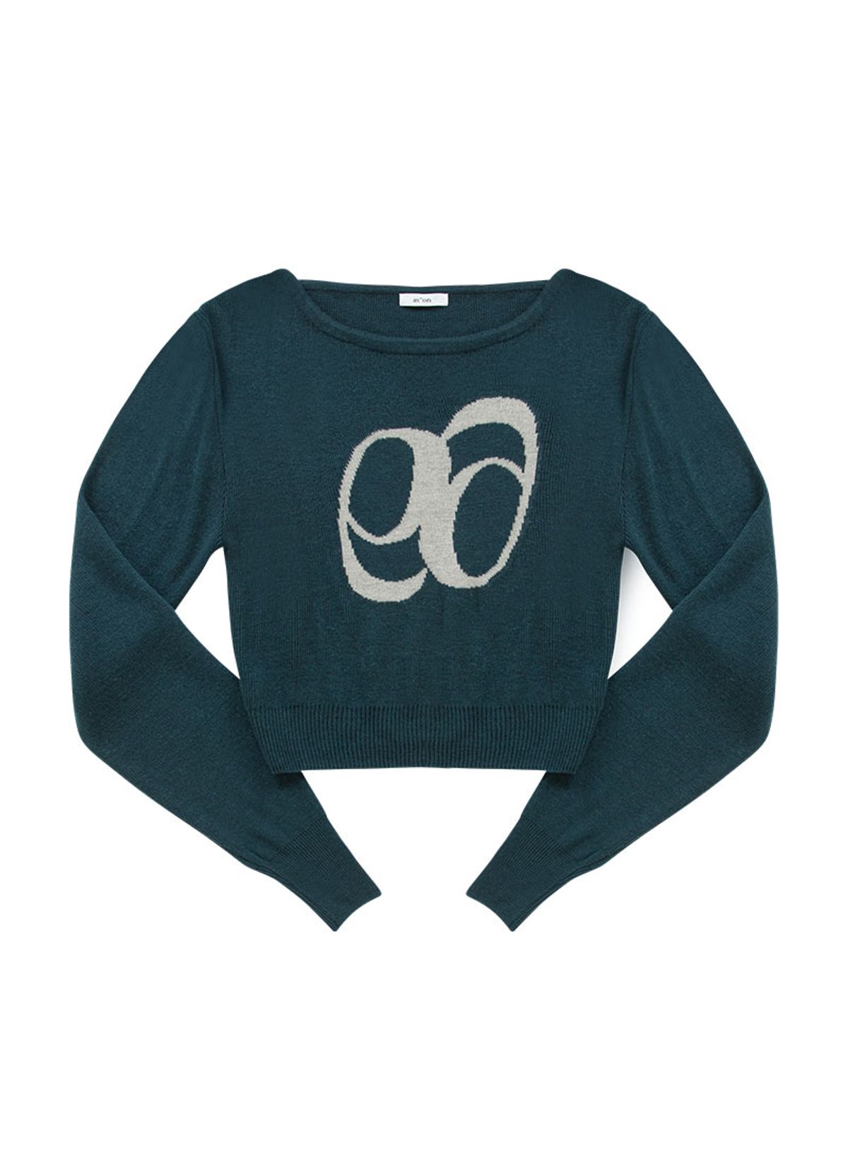 애즈온(ASON) BOAT NECK KNIT / BLUE-GREEN