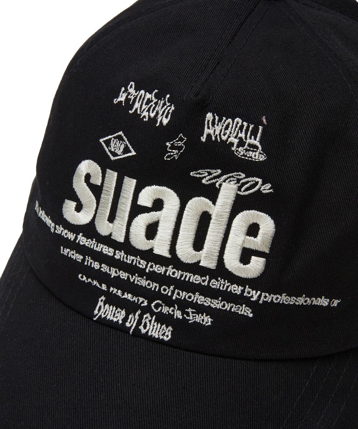 스웨이드(SUADE) MIXED LOGO BALL CAP [BLACK]