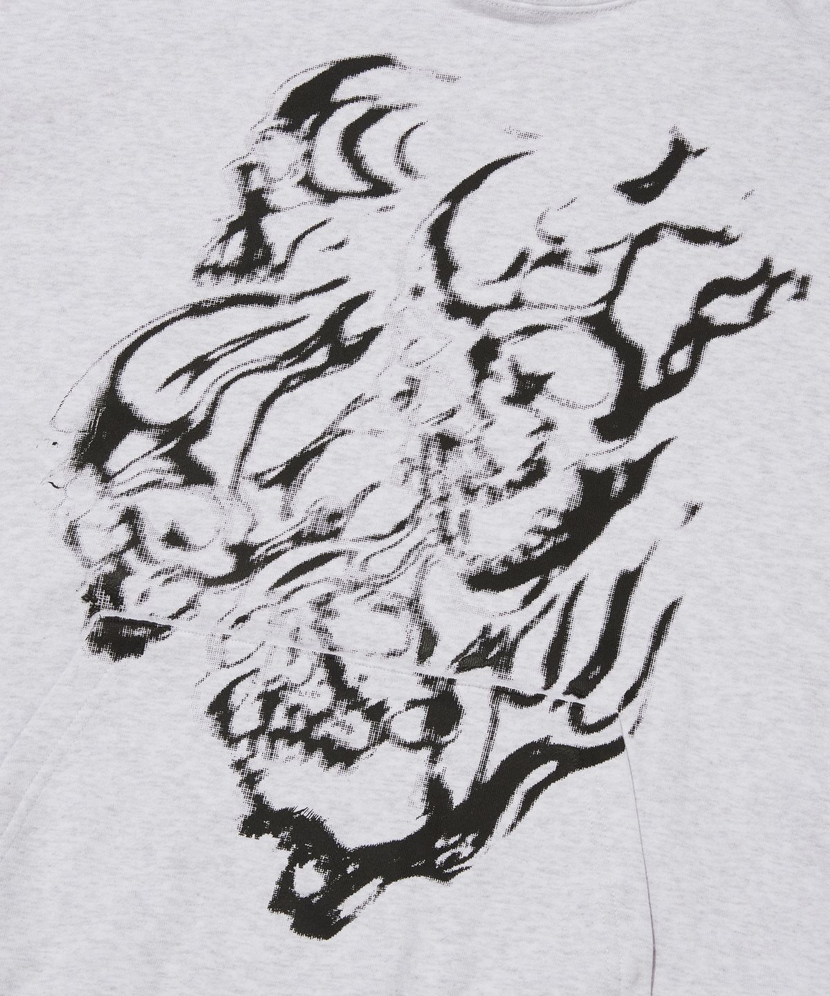 스웨이드(SUADE) FLAME SKULL HOODIE [MELANGE GRAY]