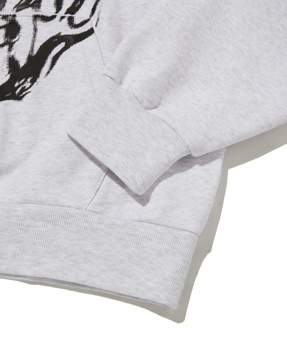스웨이드(SUADE) FLAME SKULL HOODIE [MELANGE GRAY]