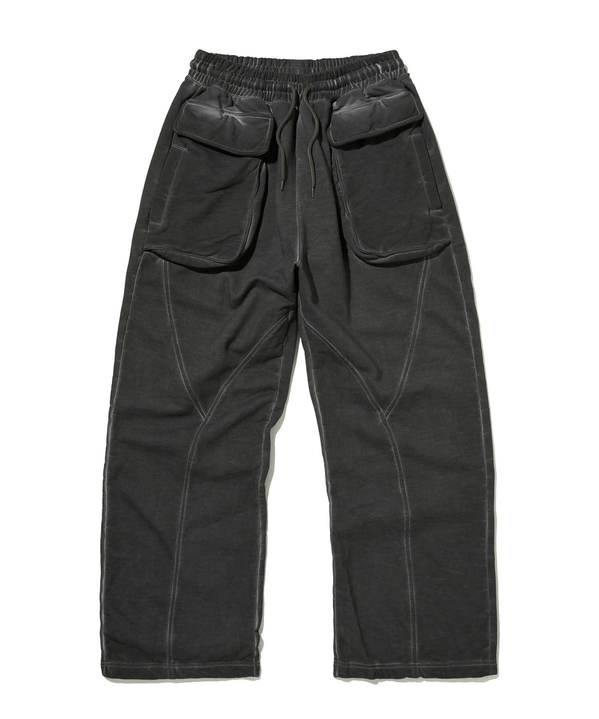 스웨이드(SUADE) CUT OUT SWEAT PANTS [BLACK]